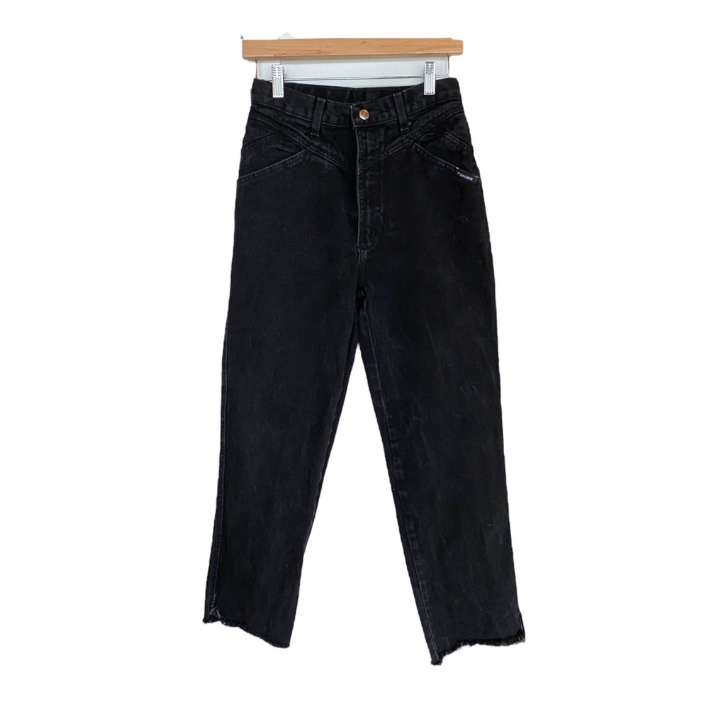 Vintage Rockies Black Denim Jeans Pants Distressed Hem Women’s 26 / 4